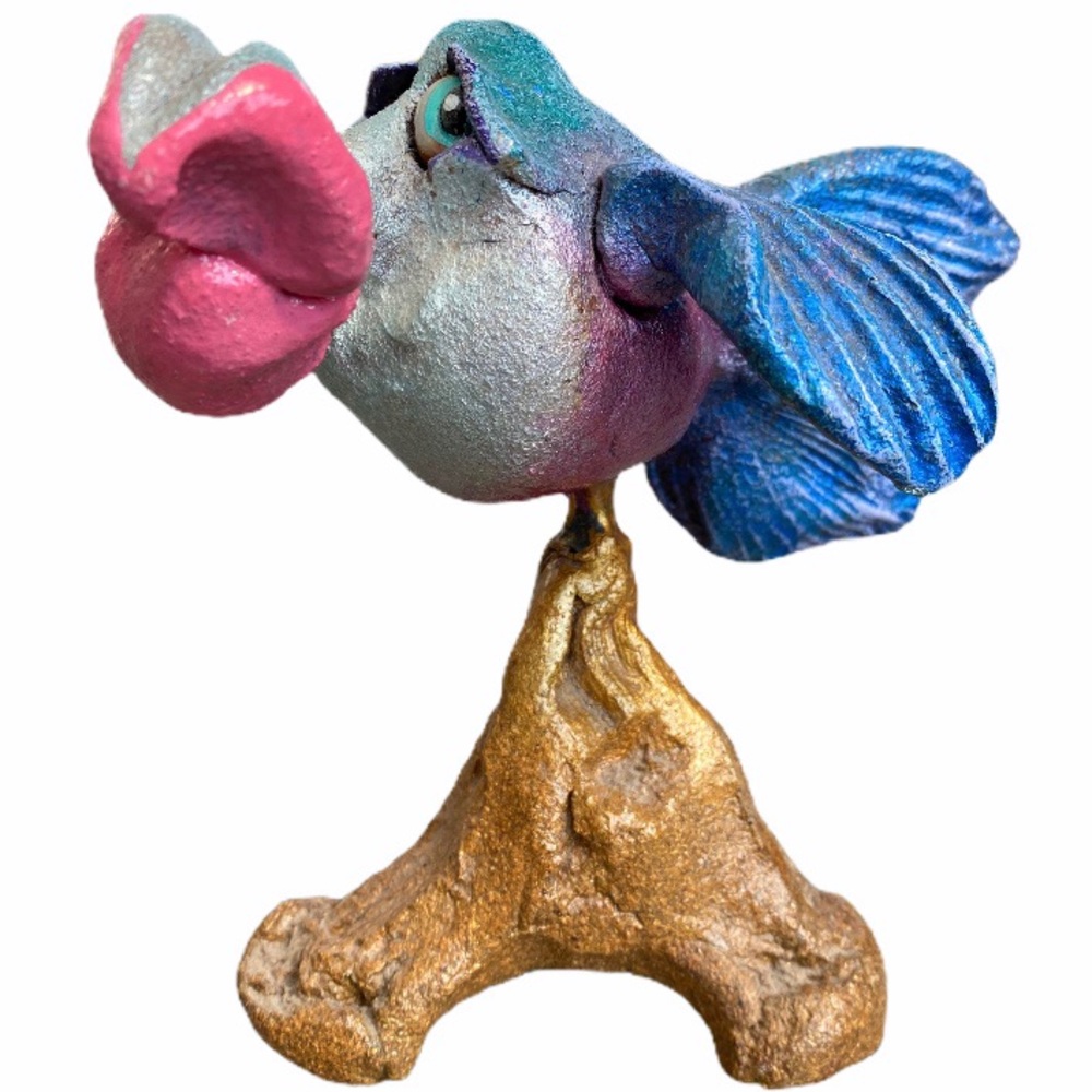 Vintage Anthropomorphic Fish Figure Art Sculpture Whimsical Folk Art - Picture 15 of 16